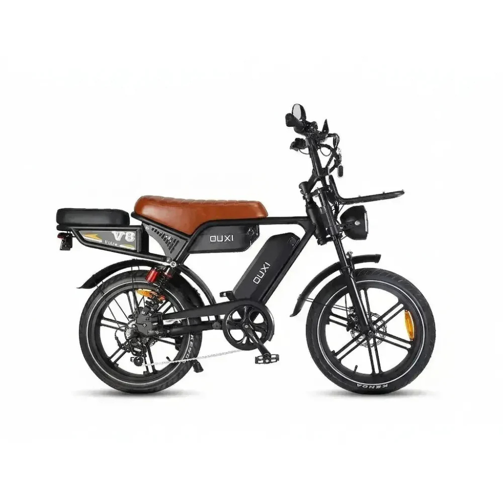 OUXI V8 Ultra Max - Zwart - Bruin Zadel (incl. achterzitje, voorrekje & alarm)